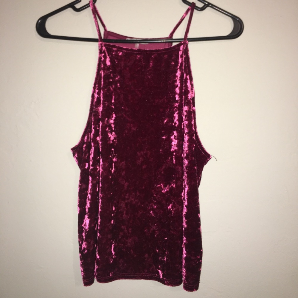 Velvet maroon tank
